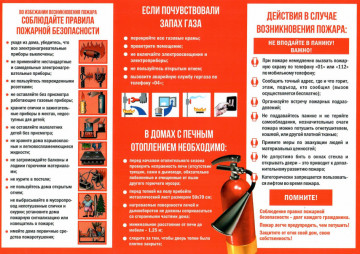 Памятки по пожарной безопасности